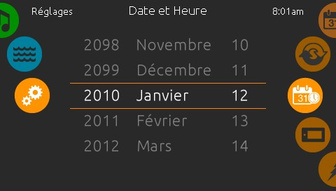 Réglage de la date