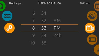 Réglage de l’heure