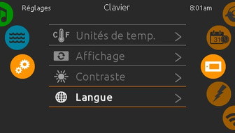 Menu Clavier