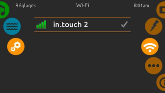 Écran Wi-Fi du clavier